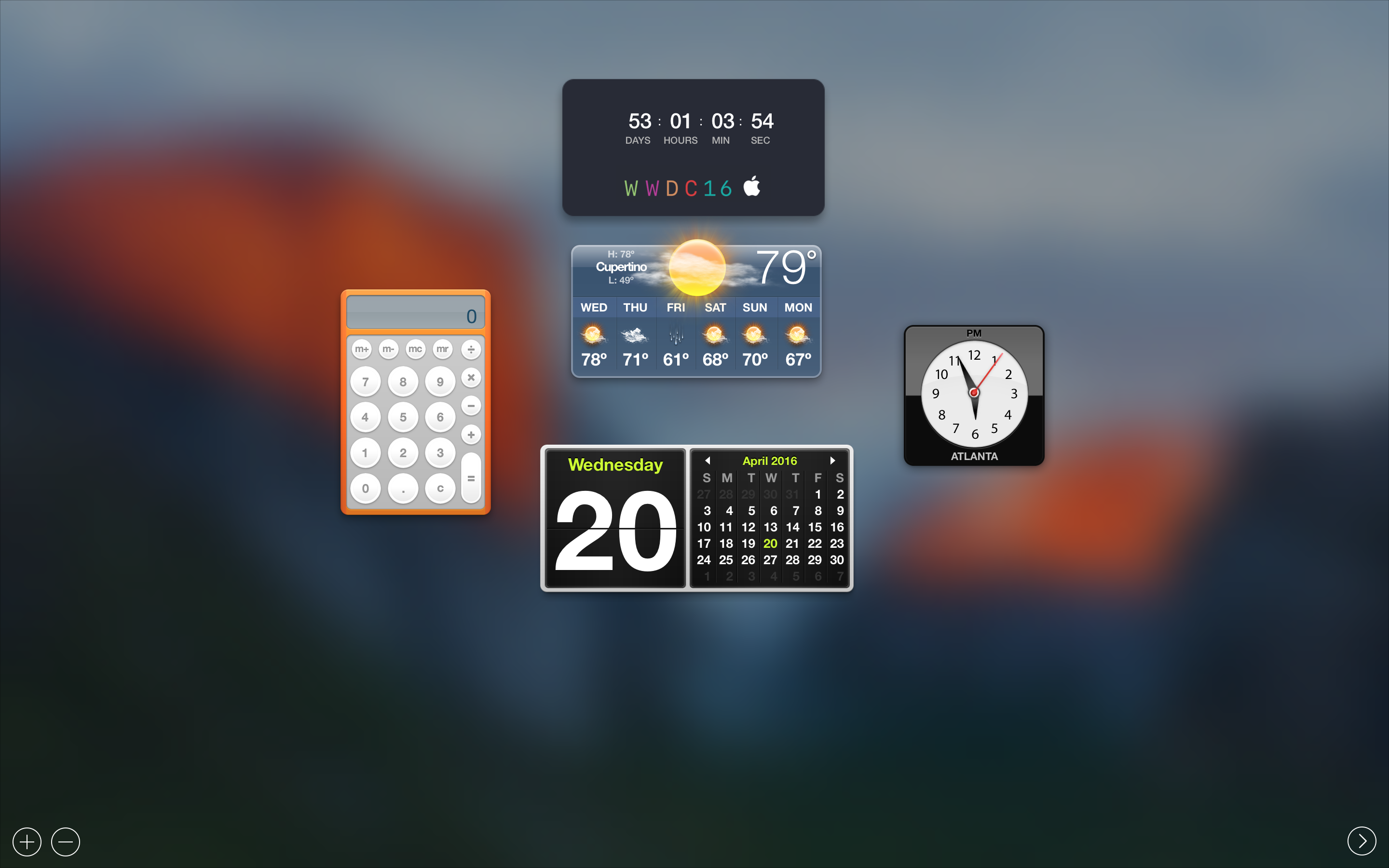Countdown widget for desktop